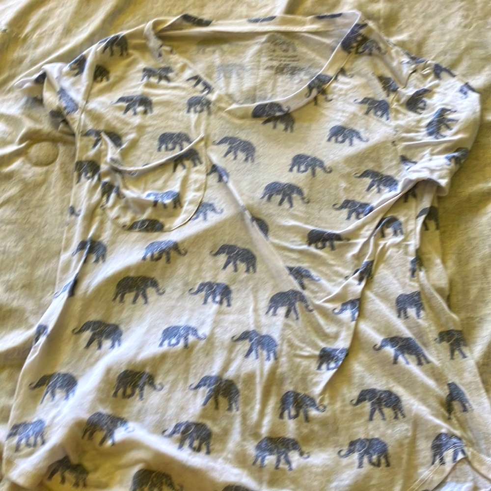 Super soft elephant v neck tee